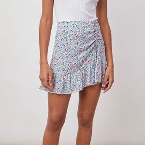Rails Lara Mini Skirt Womens Small Wild Daisies Floral Ruched Cottage Dainty